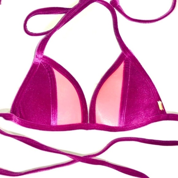 PINK Victoria's Secret Other - VS Pink Bikini Top Velvet Purple and Coral XS